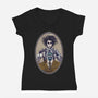 Gothic Barber-Womens-V-Neck-Tee-Diego Gurgell