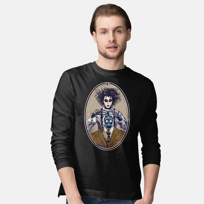 Gothic Barber-Mens-Long Sleeved-Tee-Diego Gurgell