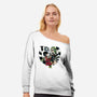 The Demon And The Wife-Womens-Off Shoulder-Sweatshirt-ellr