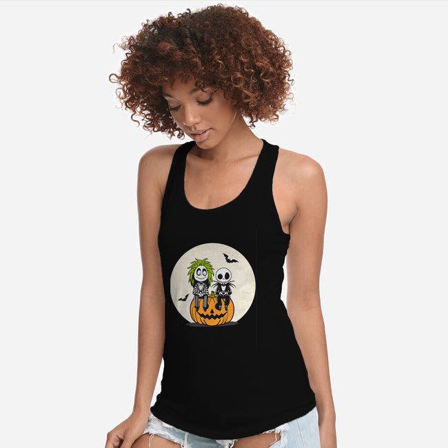 Jack And Beetlejuice-Womens-Racerback-Tank-Tusetdesign