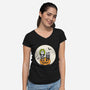 Jack And Beetlejuice-Womens-V-Neck-Tee-Tusetdesign