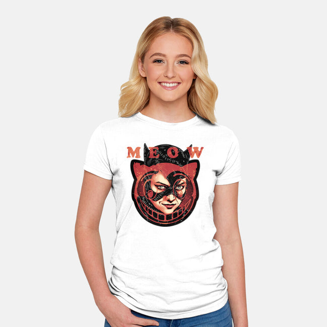 The Cat Said Meow-Womens-Fitted-Tee-glitchygorilla