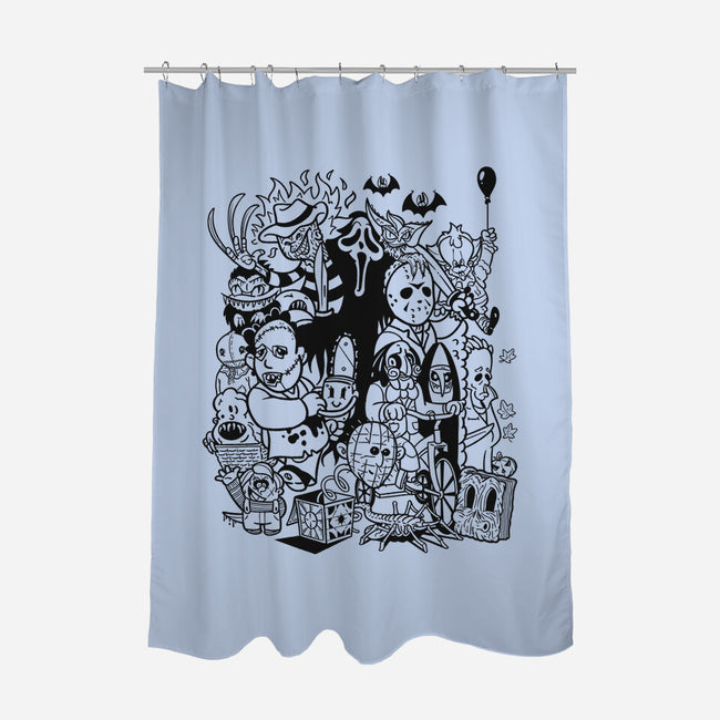 Nightmare Doodles-None-Polyester-Shower Curtain-Getsousa!