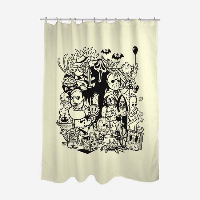 Nightmare Doodles-None-Polyester-Shower Curtain-Getsousa!