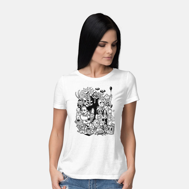 Nightmare Doodles-Womens-Basic-Tee-Getsousa!