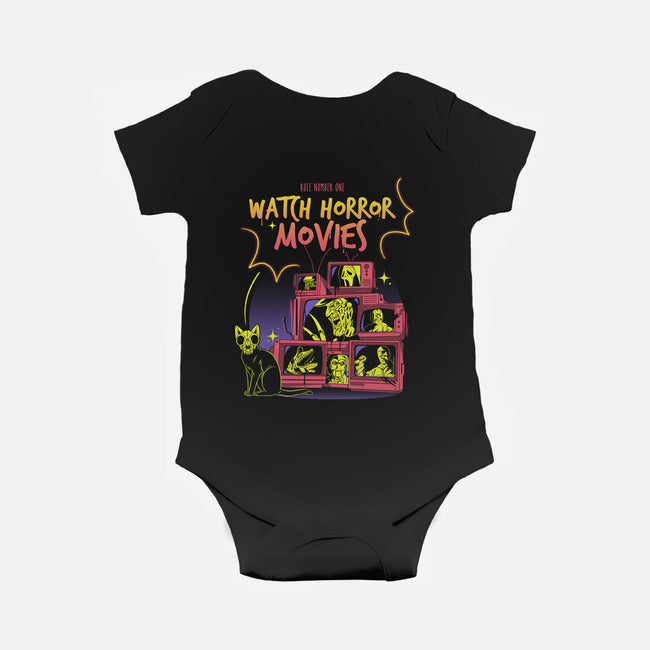 Watch Horror Movies-Baby-Basic-Onesie-yumie