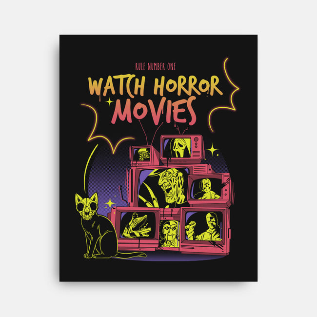 Watch Horror Movies-None-Stretched-Canvas-yumie