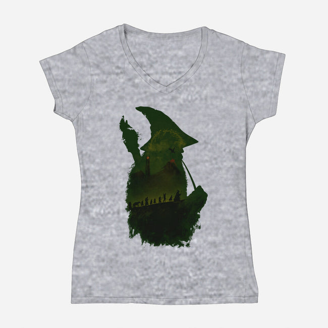 Grey Pilgrim-Womens-V-Neck-Tee-Mattania