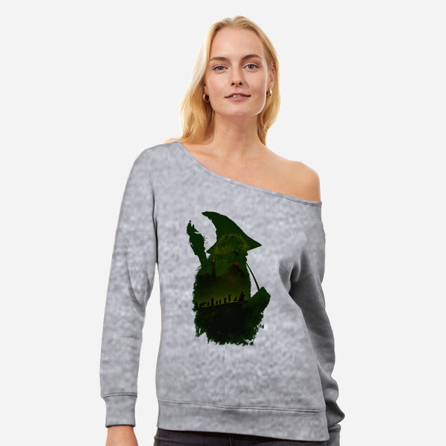 Grey Pilgrim-Womens-Off Shoulder-Sweatshirt-Mattania