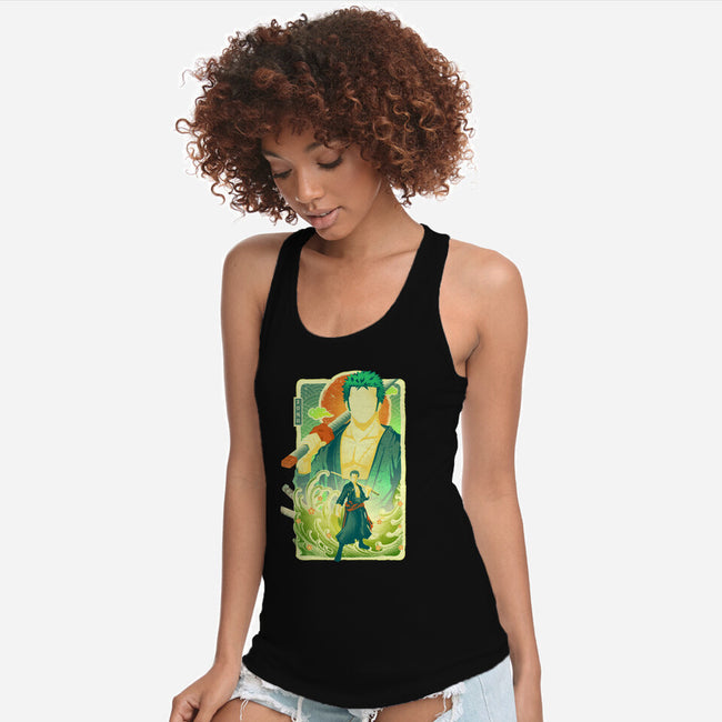 Great Wave Zoro-Womens-Racerback-Tank-hypertwenty