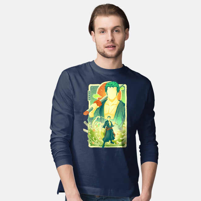 Great Wave Zoro-Mens-Long Sleeved-Tee-hypertwenty