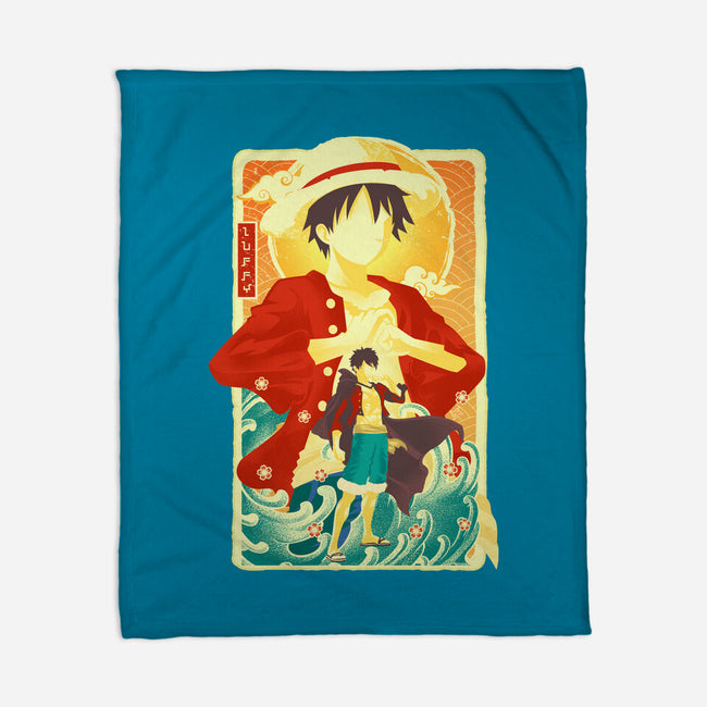 Great Wave Luffy-None-Fleece-Blanket-hypertwenty