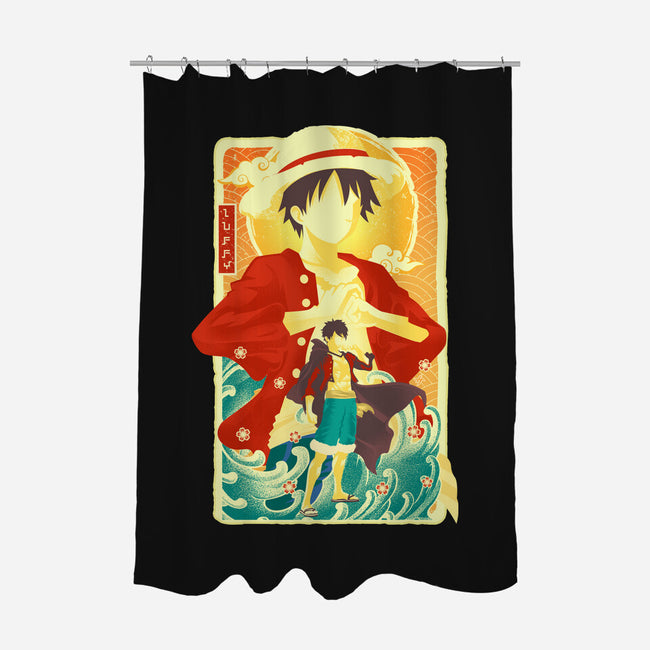 Great Wave Luffy-None-Polyester-Shower Curtain-hypertwenty