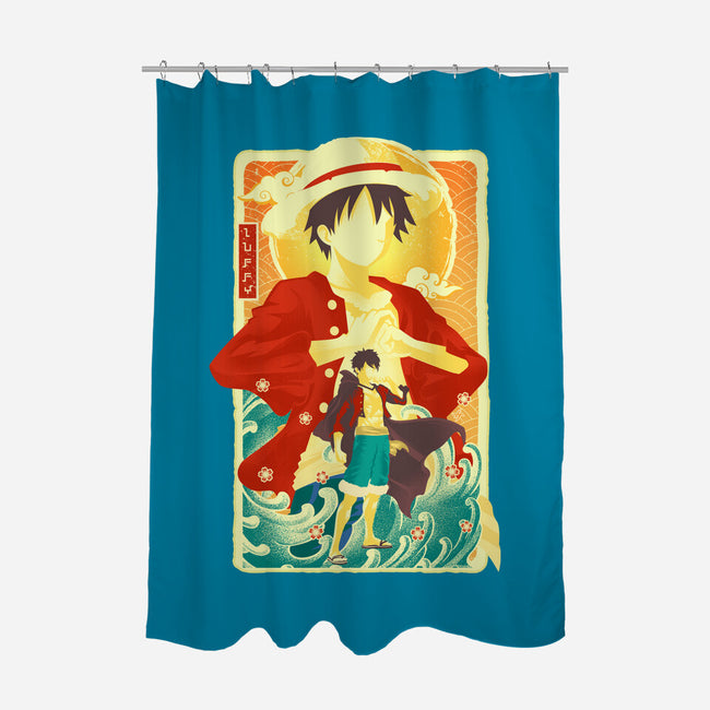 Great Wave Luffy-None-Polyester-Shower Curtain-hypertwenty