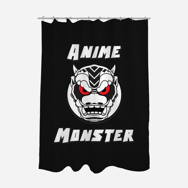 Anime Monster Logo-None-Polyester-Shower Curtain-Anime Monster