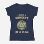 A Concept Of A Plan-Womens-V-Neck-Tee-kg07