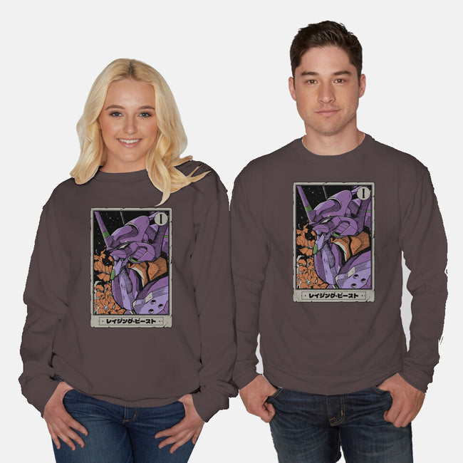 Eva Tarot Card-Unisex-Crew Neck-Sweatshirt-Hafaell