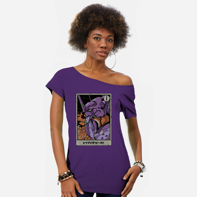 Eva Tarot Card-Womens-Off Shoulder-Tee-Hafaell