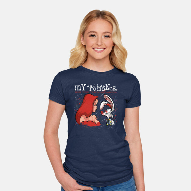 My Cartoon Romance-Womens-Fitted-Tee-zascanauta