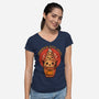 Pawmpkin Spice-Womens-V-Neck-Tee-erion_designs