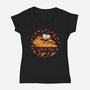 Leafy Voyage-Womens-V-Neck-Tee-erion_designs