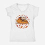 Leafy Voyage-Womens-V-Neck-Tee-erion_designs