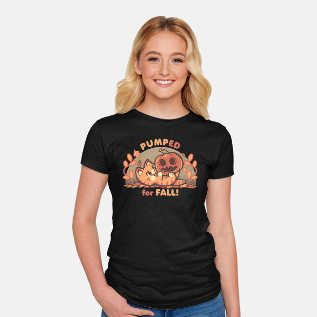 Pumped For Fall-Womens-Fitted-Tee-TechraNova