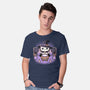 Spooky Witch Cat-Mens-Basic-Tee-Astrobot Invention