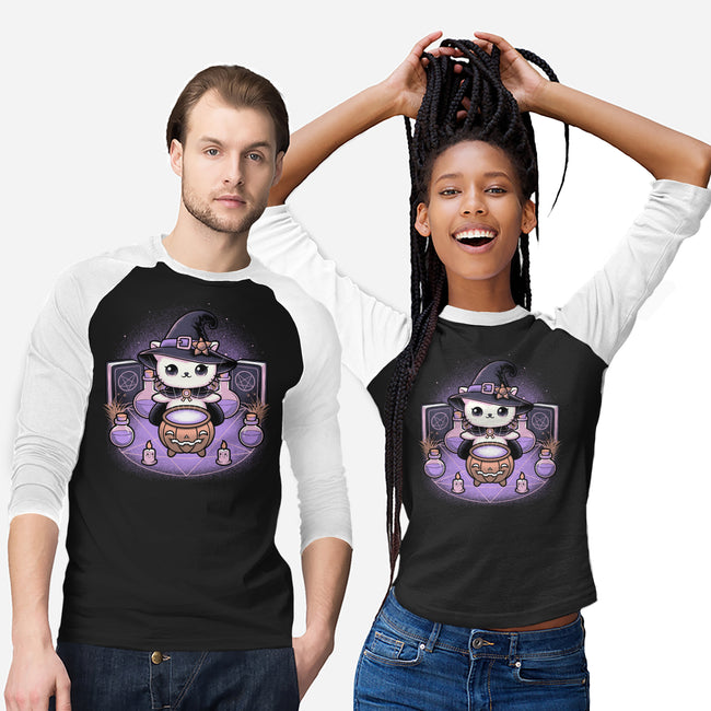 Spooky Witch Cat-Unisex-Baseball-Tee-Astrobot Invention