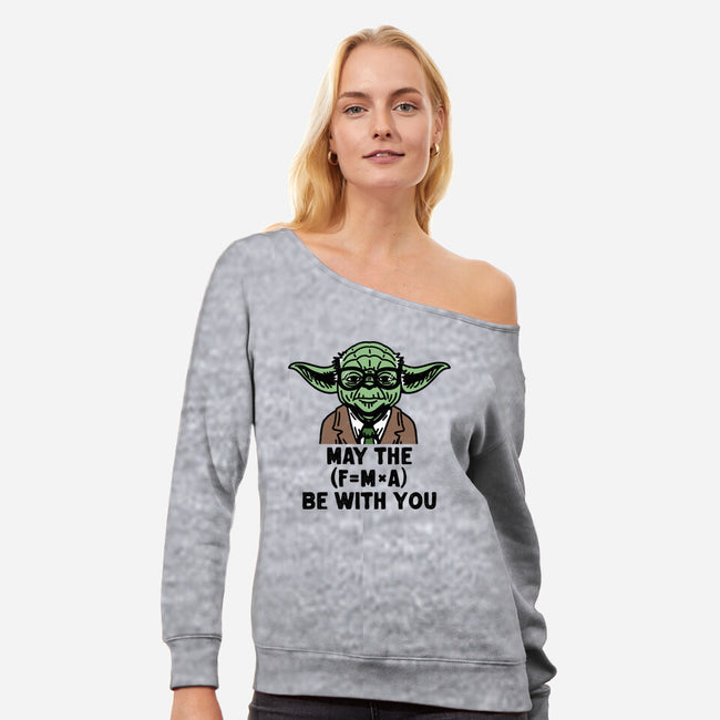 Jedi Math-Womens-Off Shoulder-Sweatshirt-zachterrelldraws