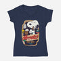 Beagle's Root Beer-Womens-V-Neck-Tee-Arinesart