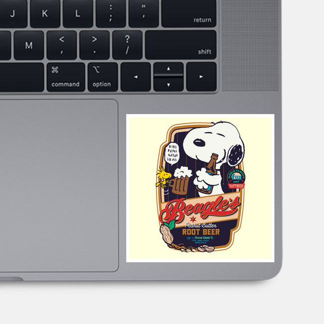 Beagle's Root Beer-None-Glossy-Sticker-Arinesart