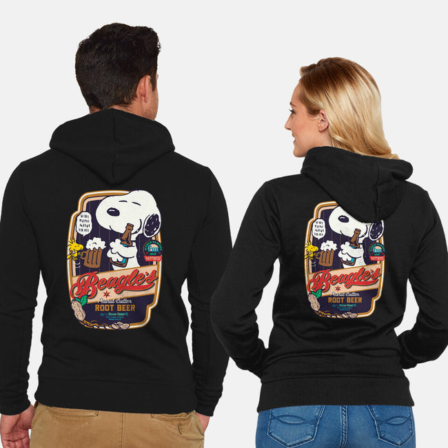 Beagle's Root Beer-Unisex-Zip-Up-Sweatshirt-Arinesart