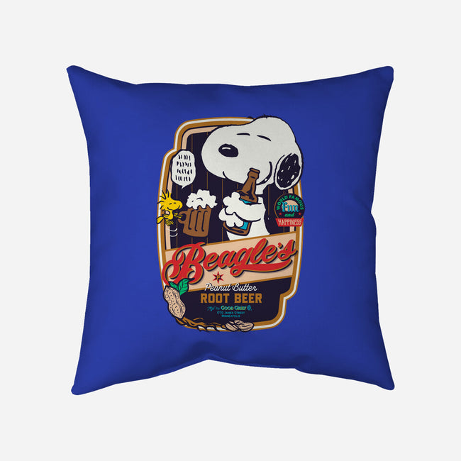 Beagle's Root Beer-None-Removable Cover w Insert-Throw Pillow-Arinesart