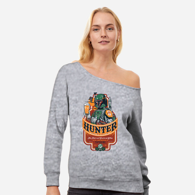 Hunter Pilsner-Womens-Off Shoulder-Sweatshirt-Arinesart