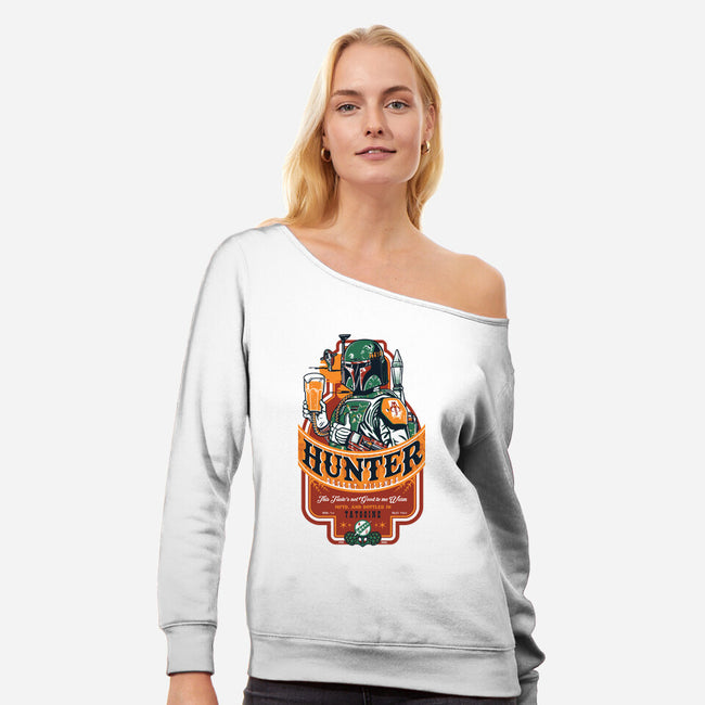 Hunter Pilsner-Womens-Off Shoulder-Sweatshirt-Arinesart