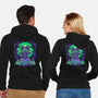 Spooky Moonlit Cat-Unisex-Zip-Up-Sweatshirt-TechraNova