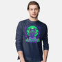 Spooky Moonlit Cat-Mens-Long Sleeved-Tee-TechraNova