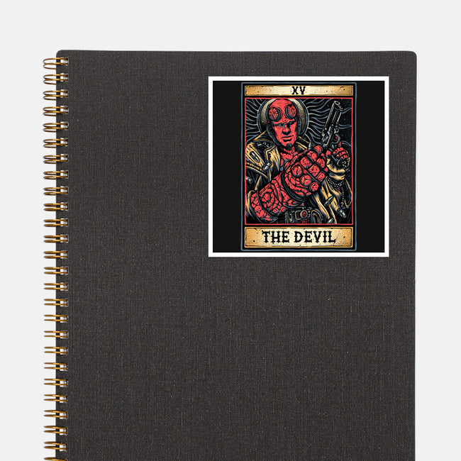 Devil Tarot-None-Glossy-Sticker-glitchygorilla