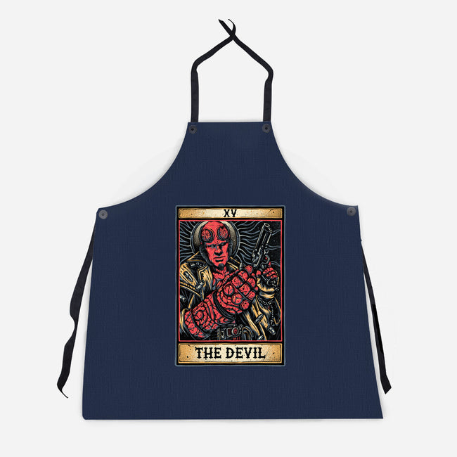 Devil Tarot-Unisex-Kitchen-Apron-glitchygorilla