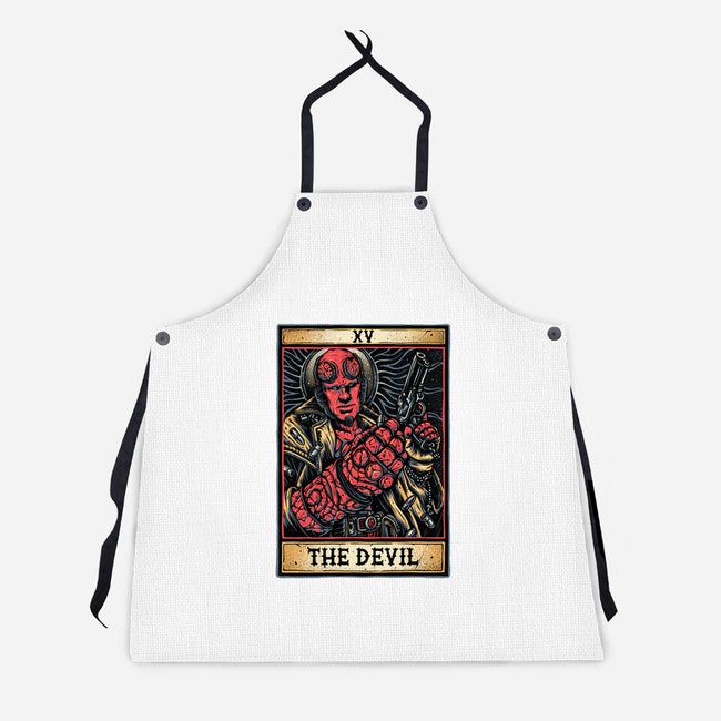 Devil Tarot-Unisex-Kitchen-Apron-glitchygorilla