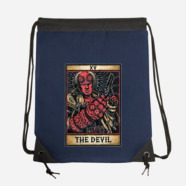 Devil Tarot-None-Drawstring-Bag-glitchygorilla