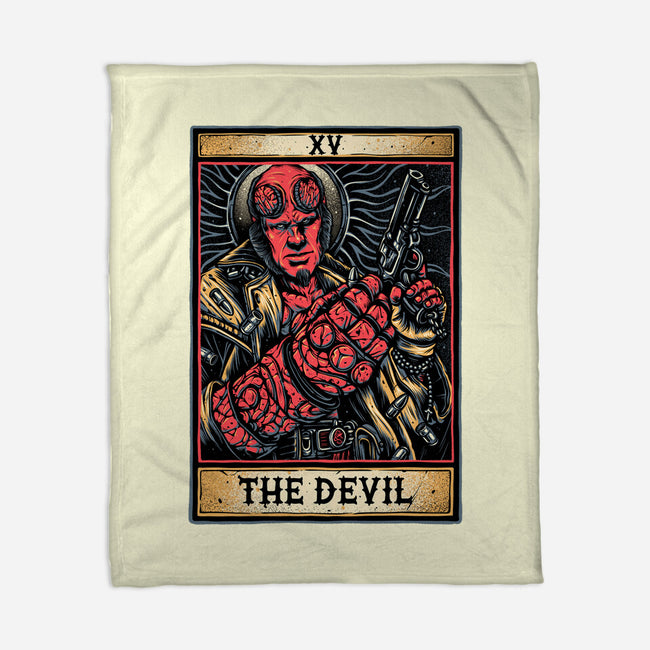 Devil Tarot-None-Fleece-Blanket-glitchygorilla