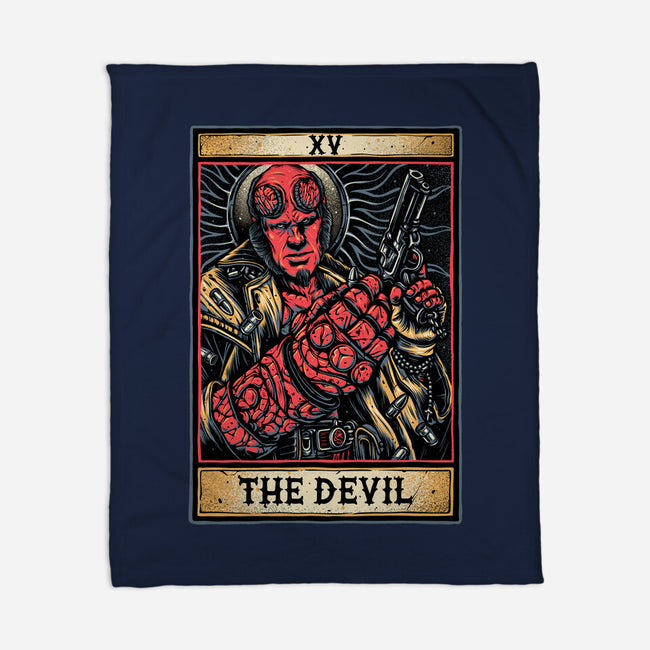 Devil Tarot-None-Fleece-Blanket-glitchygorilla