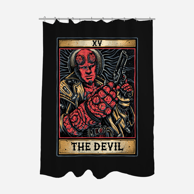 Devil Tarot-None-Polyester-Shower Curtain-glitchygorilla