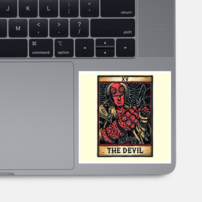 Devil Tarot-None-Glossy-Sticker-glitchygorilla