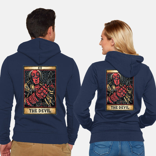 Devil Tarot-Unisex-Zip-Up-Sweatshirt-glitchygorilla