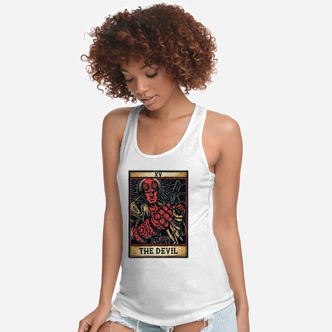 Devil Tarot-Womens-Racerback-Tank-glitchygorilla