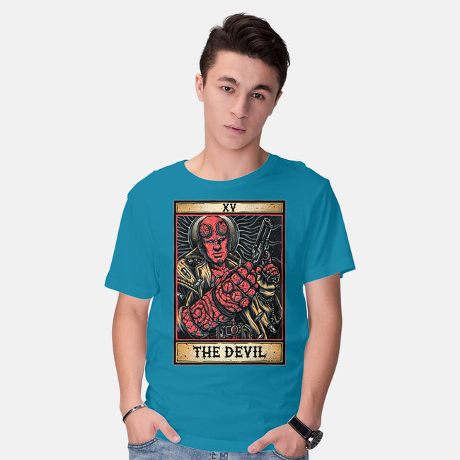 Devil Tarot-Mens-Basic-Tee-glitchygorilla