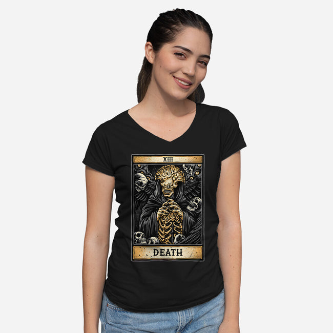 Death Angel-Womens-V-Neck-Tee-glitchygorilla